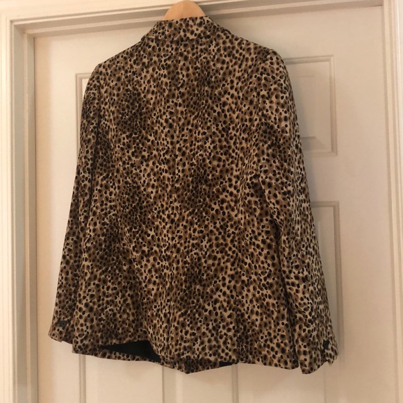 🎉moving sale🎉 LOFT animal print open front boyfriend blazer 4 - Picture 3 of 7